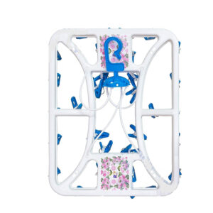 Mannat 32 Clips Laundry Hanging Plastic Cloth Drying Stand Hanger Blue or Pink