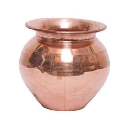 Mannat Mannat Pure Copper Kalash Lota for Temple Use, Pooja and Water Drinking Purpose (1000ml)