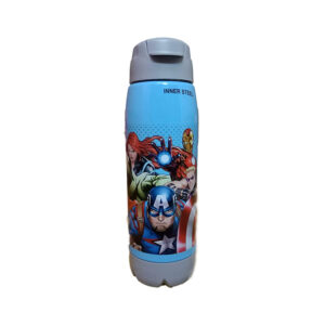 School Mate Insulated Inner Steel Captain America Water Bottle Red